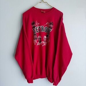 Vtg 2000s Detroit Redwings NHL player crewneck sweatshirt red size XL